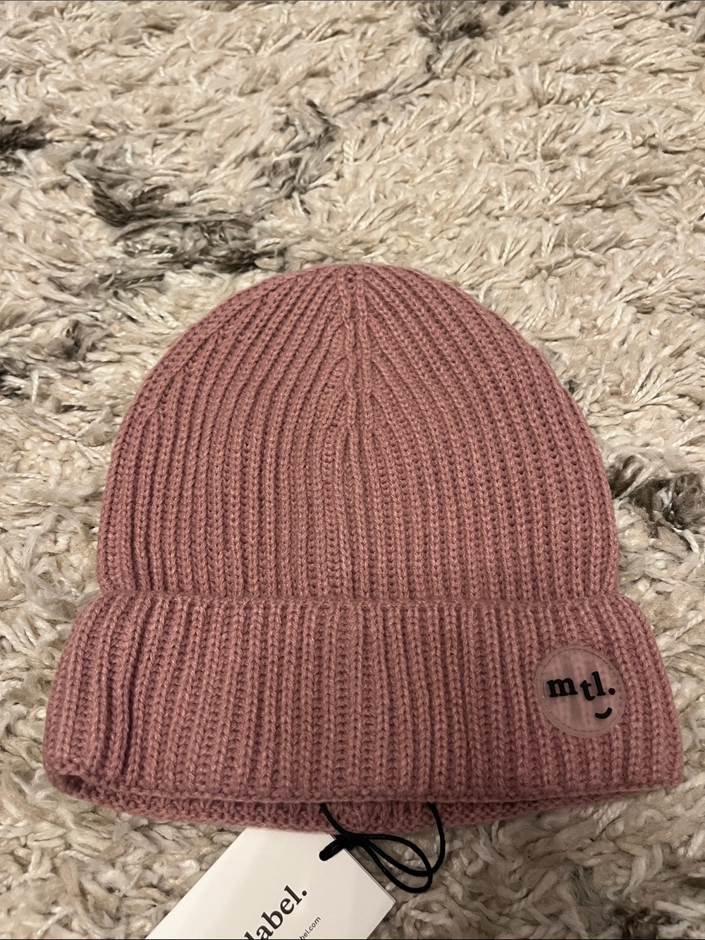 Miles the Label beanie knit hat. Pink. Kids size 8-10. New with tags.
